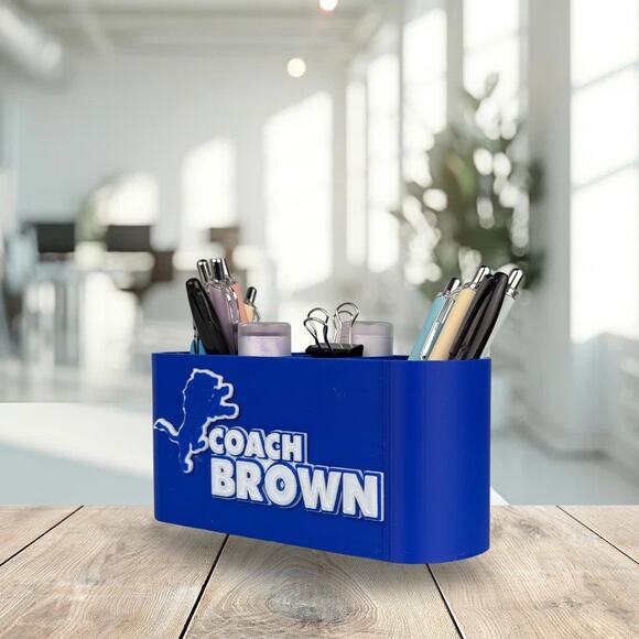 Personalized Detroit Lions Desk Organizer, Lions Gift, Lions Teacher Gifts - Picture 3 of 7